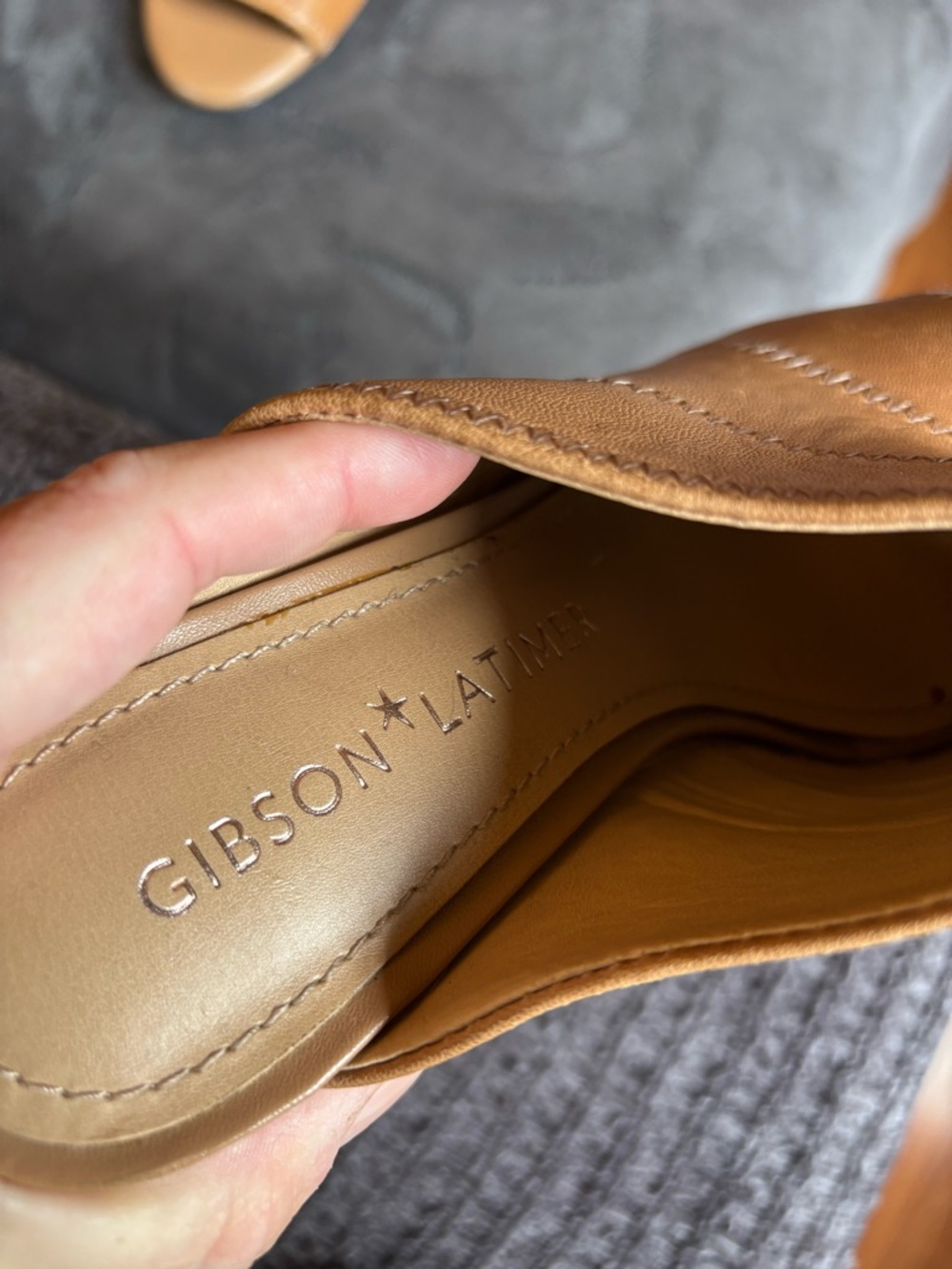 Gibson Latimer Block Heel Open Toe Mules, Size 6.5 - Picture 6 of 10